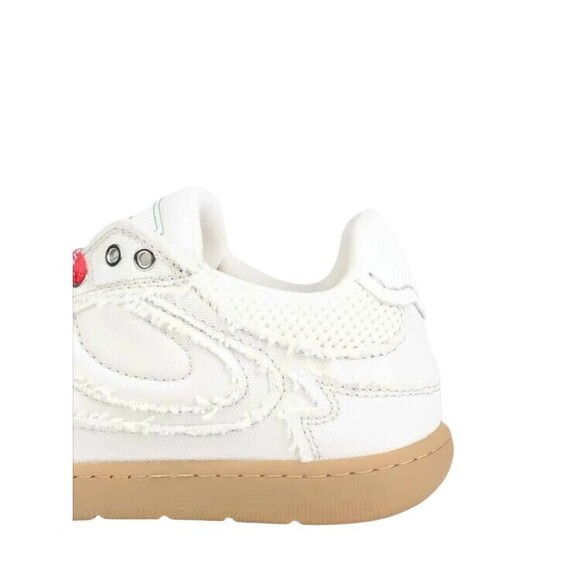 Ganni Textured White Sneakers With Red Laces - NWT - Picture 3 of 5